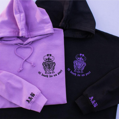 Valentine’s Day Matching Sweatshirts Till Death do Us Part Couples Matching Hoodies