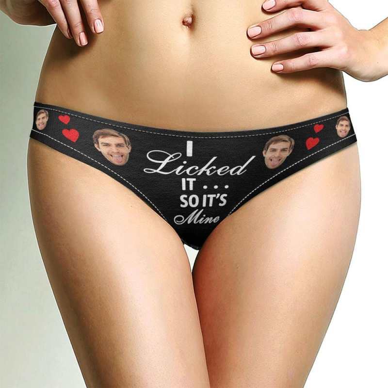 Personalize Face Thong - I Licked so it's Mine