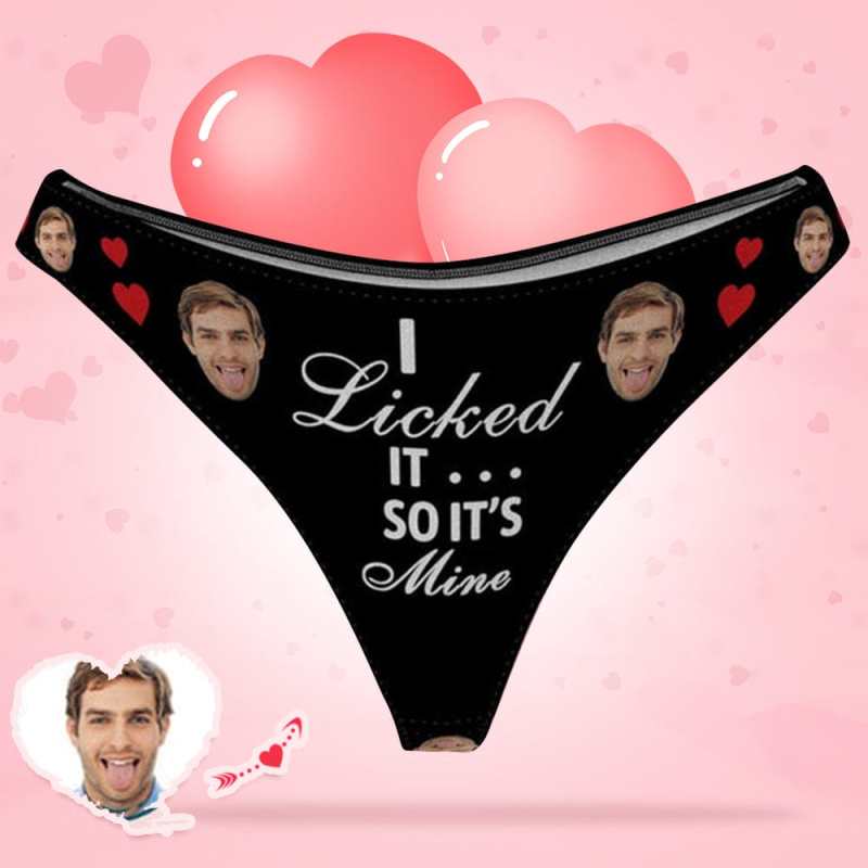 Personalize Face Thong - I Licked so it's Mine