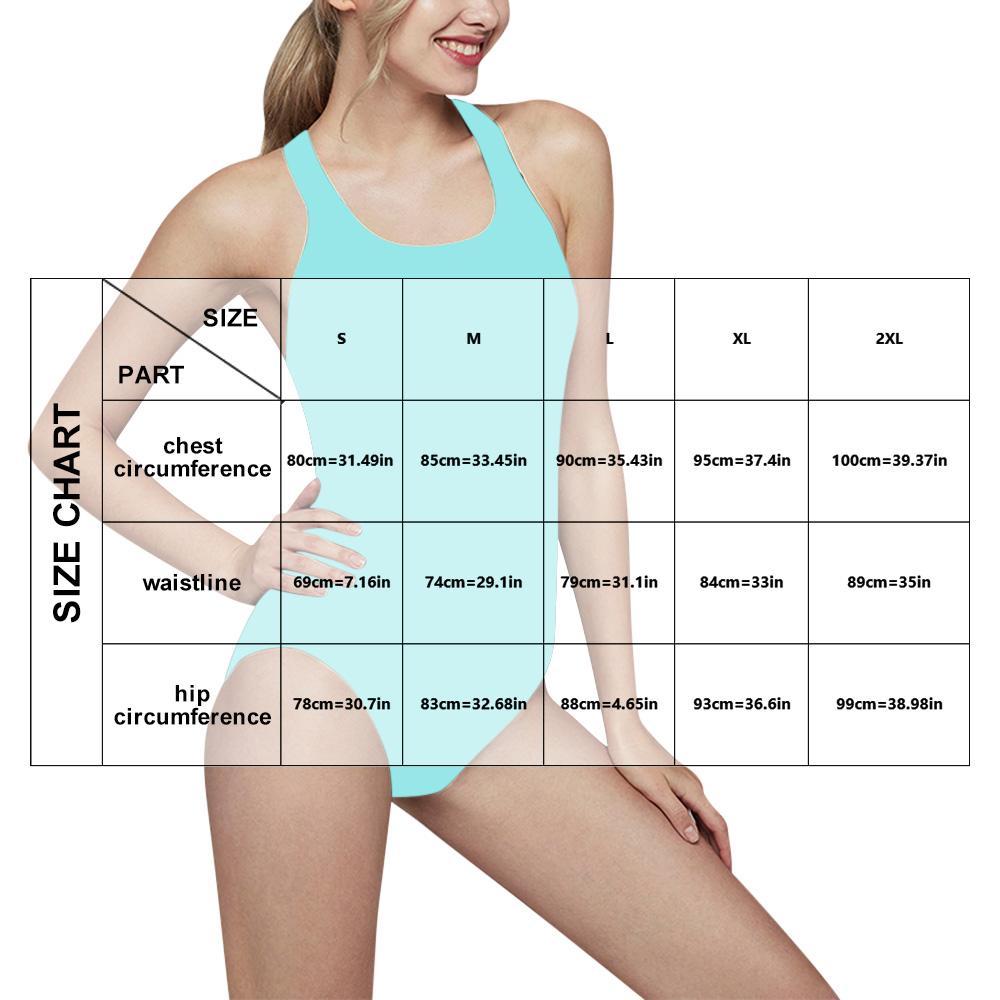 Custom Face Swimwear Women's Slip One Piece Swimsuit