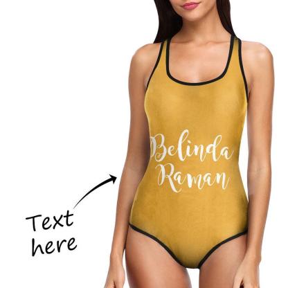Photo Swimsuit Personalized Swimsuit Custom With Text Colorful