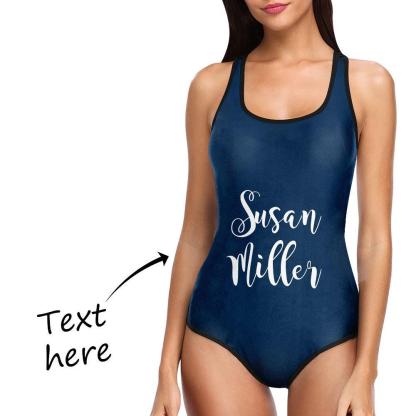 Photo Swimsuit Personalized Swimsuit Custom With Text Colorful