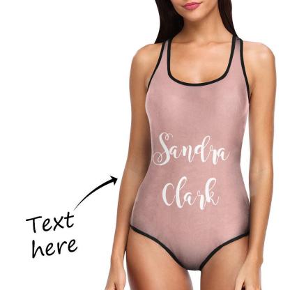 Photo Swimsuit Personalized Swimsuit Custom With Text Colorful