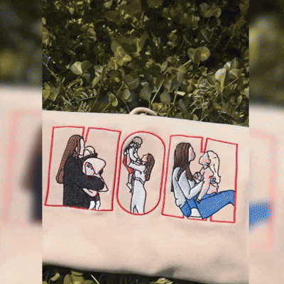 👨‍👩‍👧‍👦✨ Custom Family Embroidered Sweatshirt – A Unique and Heartwarming Gift for Dad or Mom