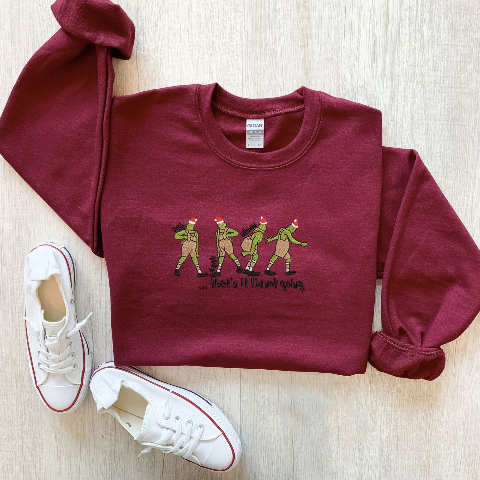 That's It I'm Not Going Christmas Embroidered Sweatshirt