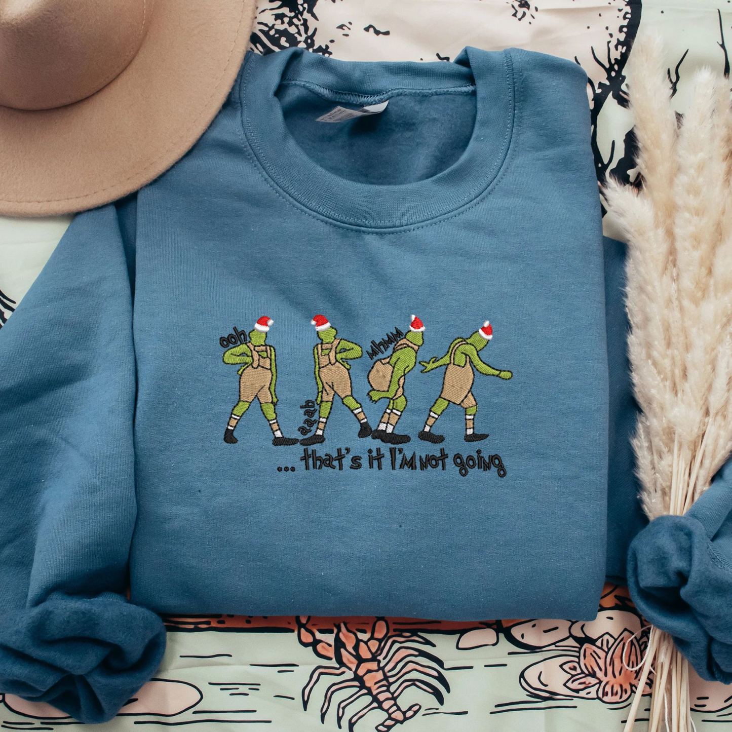 That's It I'm Not Going Christmas Embroidered Sweatshirt