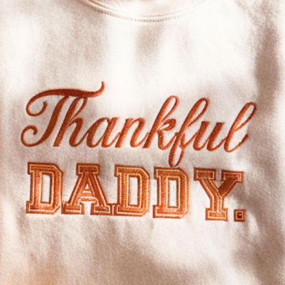 Thankful Family Thanksgiving Embroidered SweatShirts