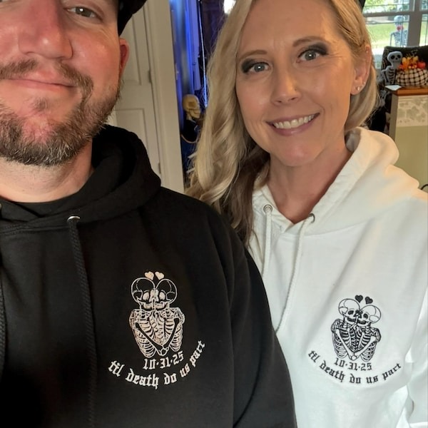 Valentine’s Day Matching Sweatshirts Till Death do Us Part Couples Matching Hoodies