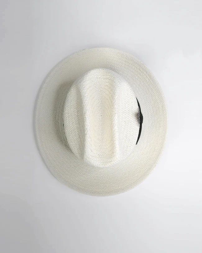Miller Ranch Straw Fedora Hat - Ivory