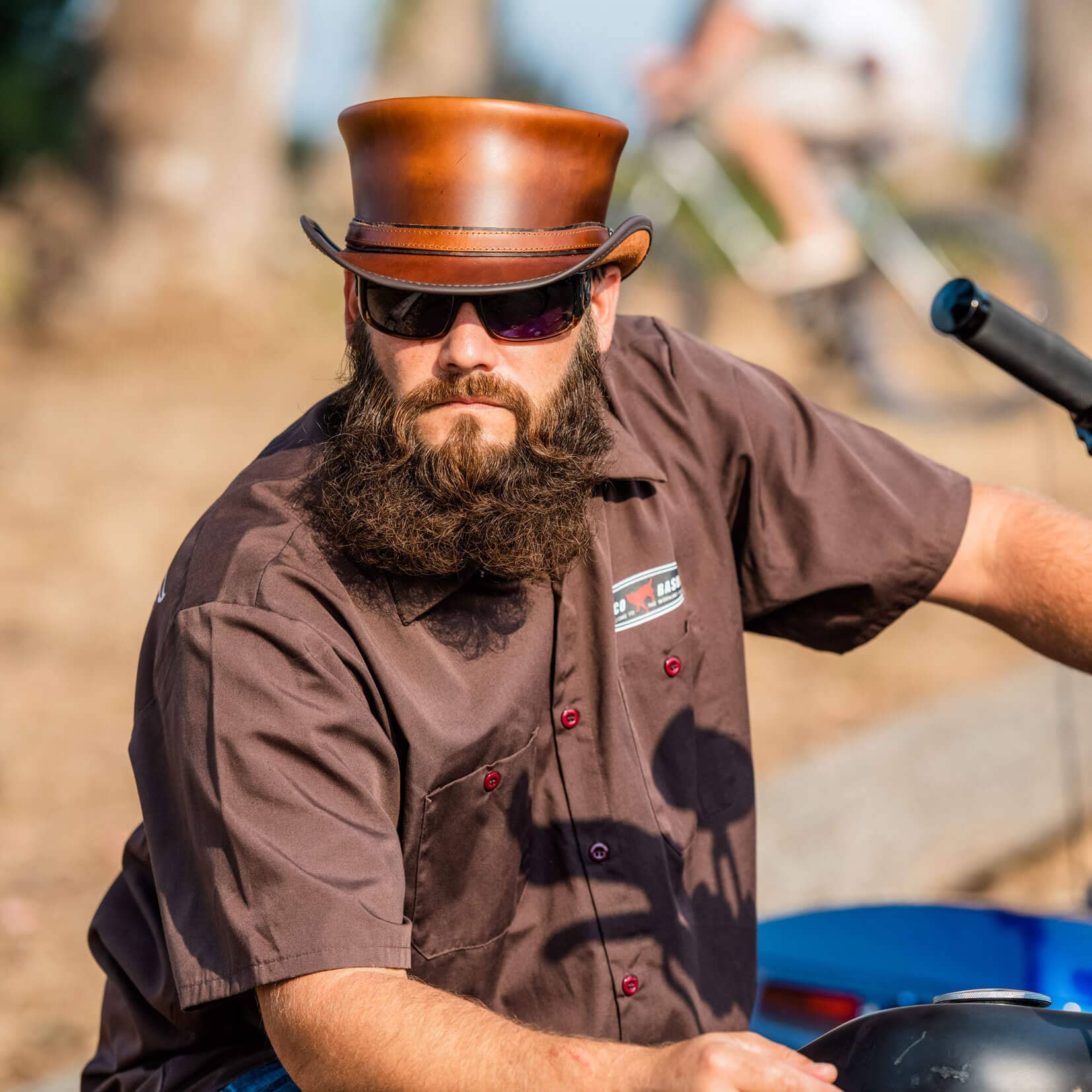 HAMPTON - MENS LEATHER TOP HAT