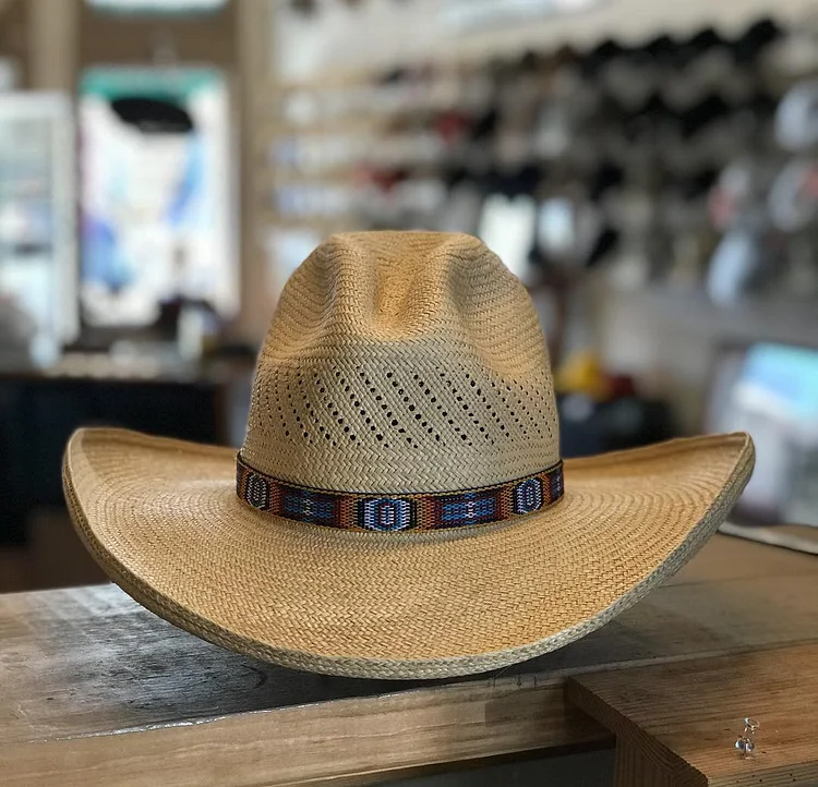 Calhoun Palm Leaf Straw Cowboy Hat
