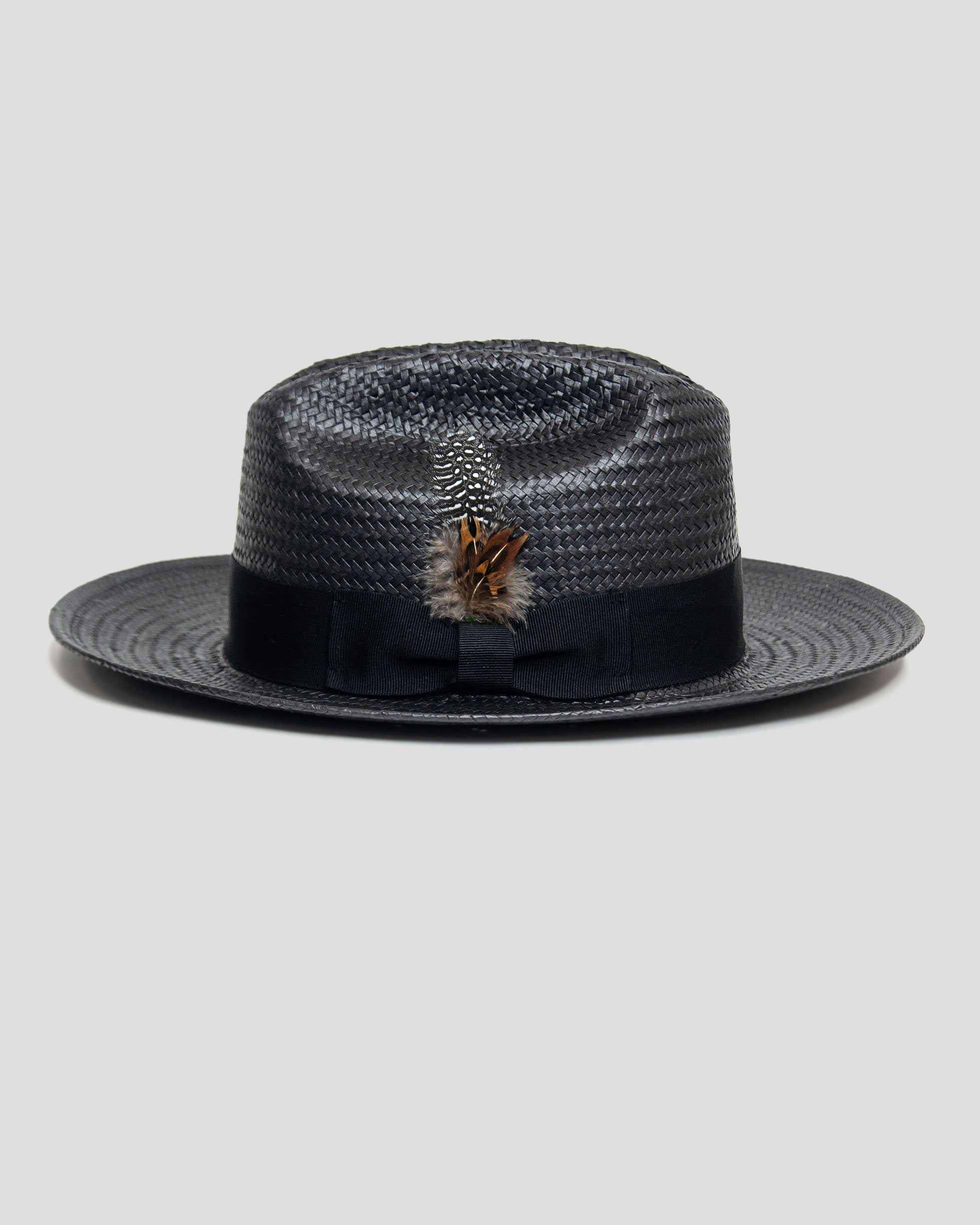 Miller Ranch Straw Fedora Hat - Ebony