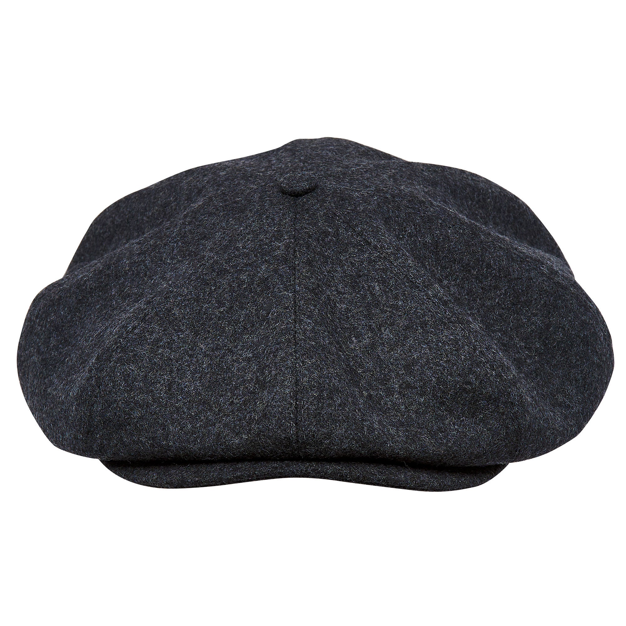 PEAKY CAPS Genuine Scottish Harris Tweed 8 Panels Man Cap Black Grey