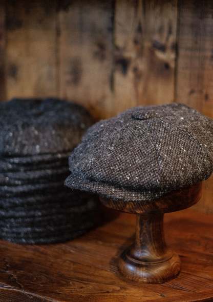 Fulton Baker Boy - (Mid-Width) Black Grain