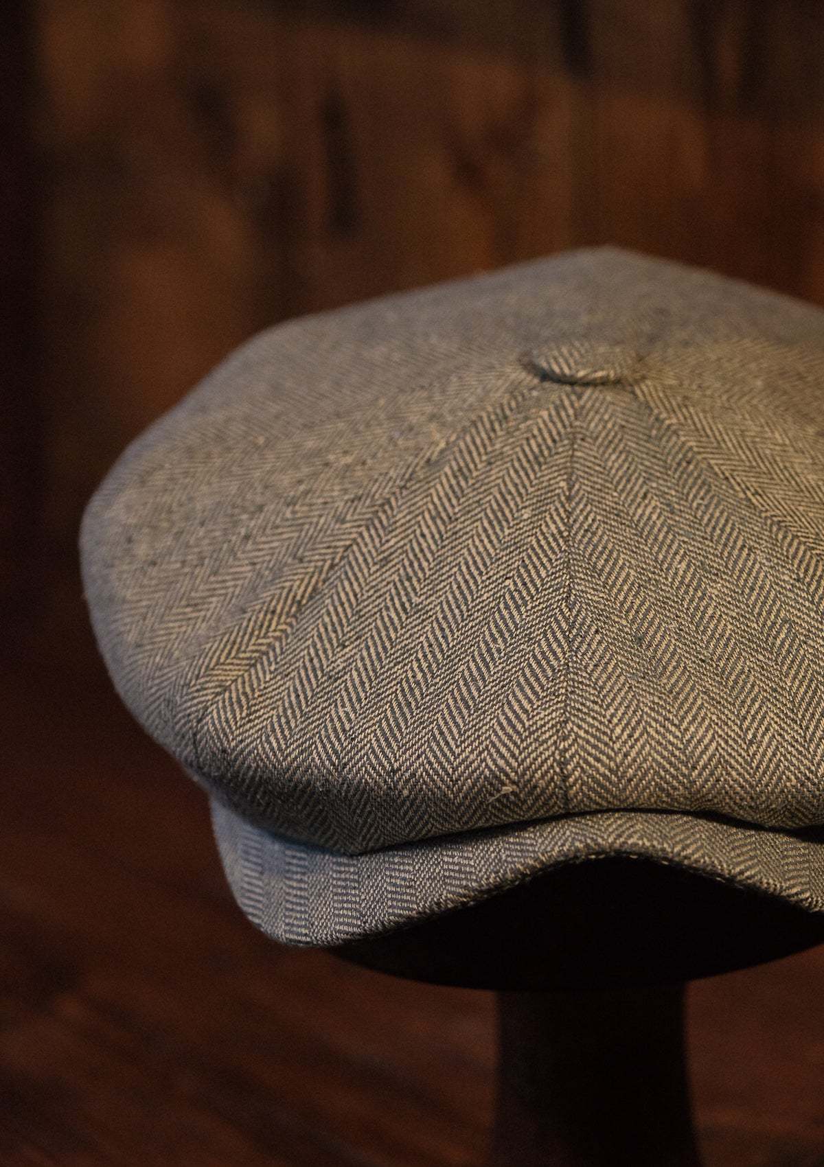 Fulton Baker Boy - (Mid-Width) Moss Herringbone Pure Silk