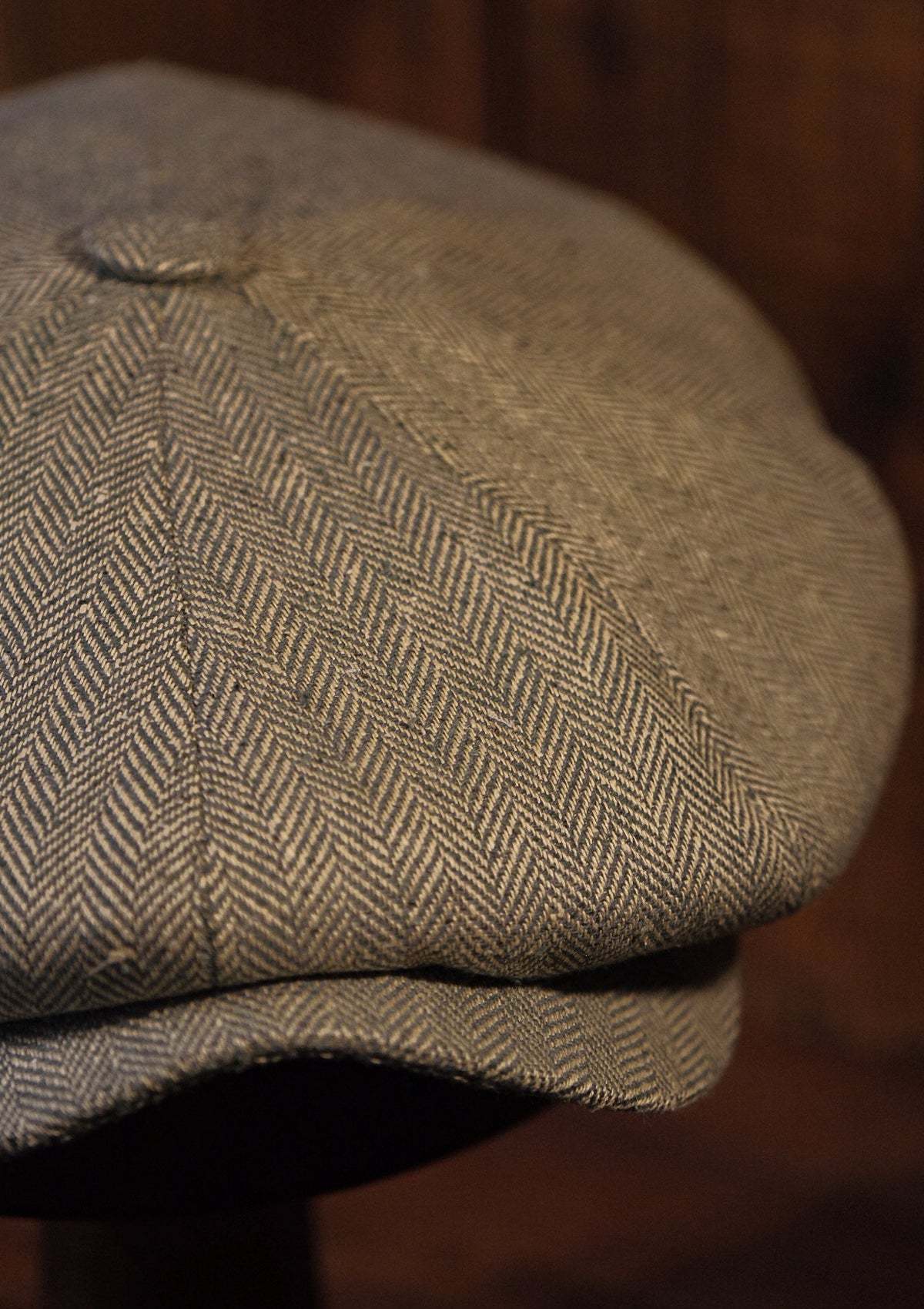Fulton Baker Boy - (Mid-Width) Moss Herringbone Pure Silk
