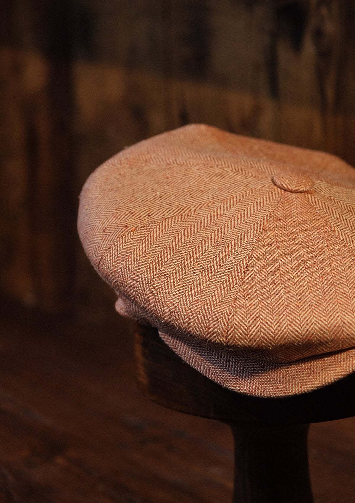 Fulton Baker Boy - (Mid-Width) Sienna Herringbone Pure Silk