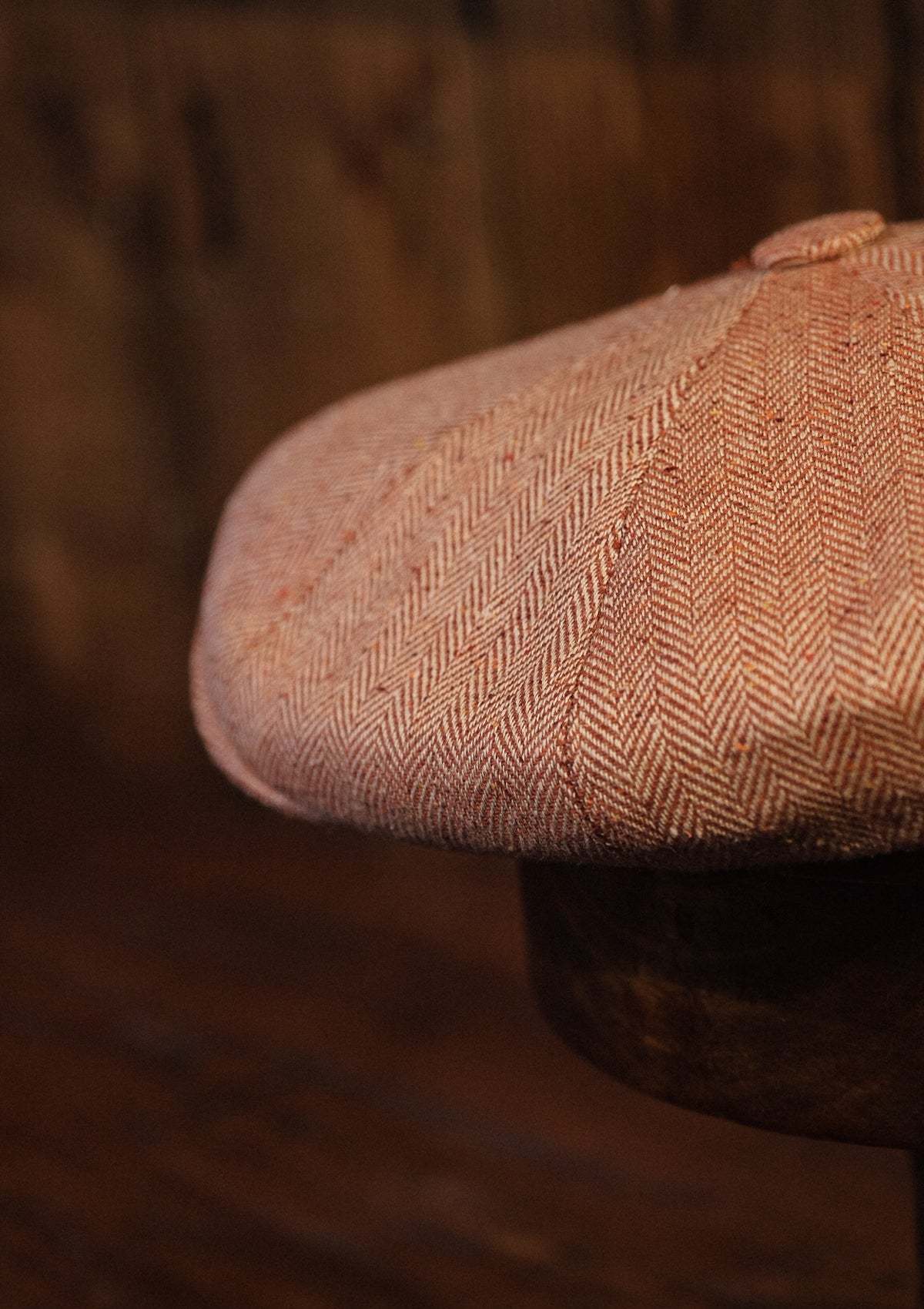 Fulton Baker Boy - (Mid-Width) Sienna Herringbone Pure Silk