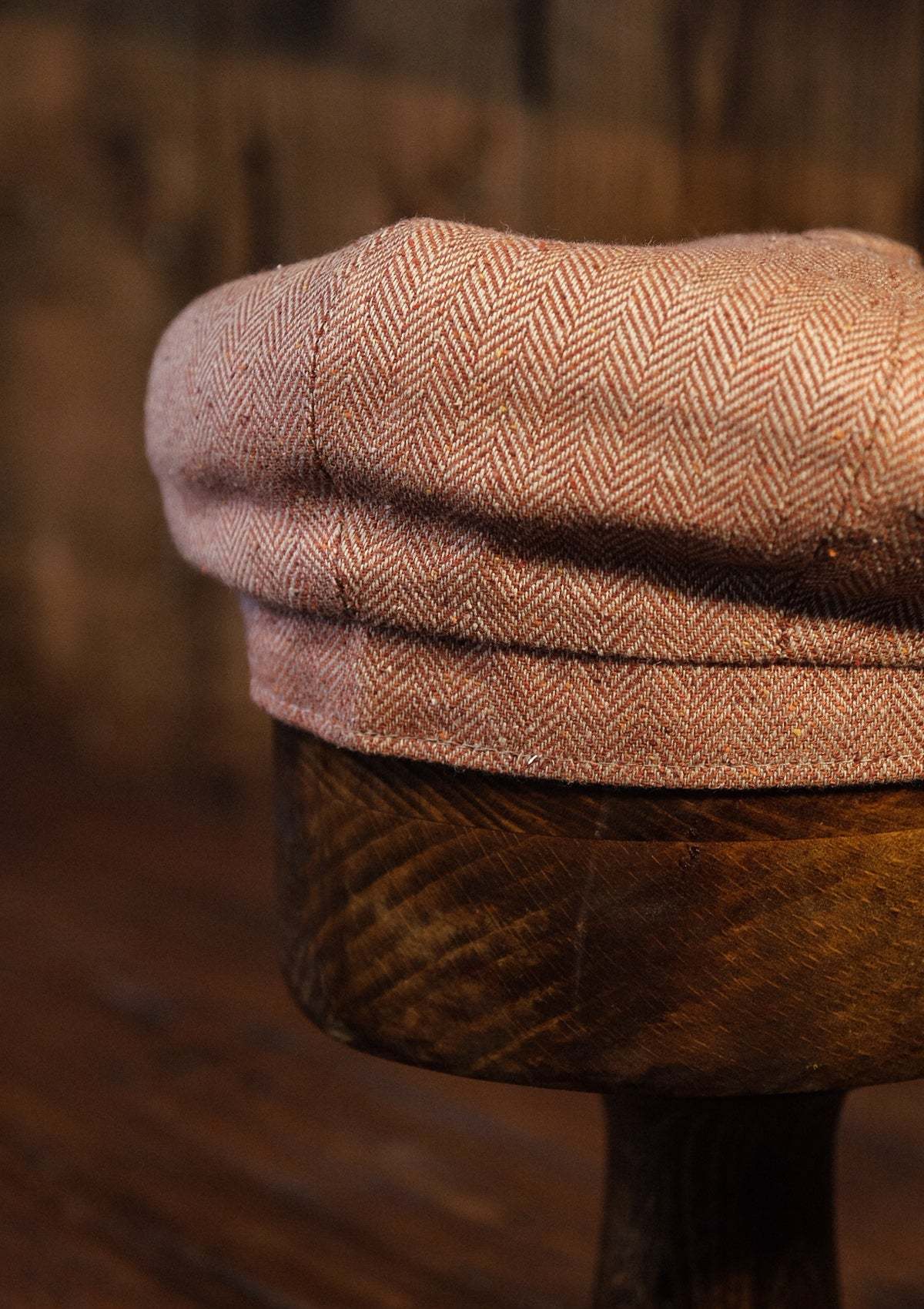 Fulton Baker Boy - (Mid-Width) Sienna Herringbone Pure Silk