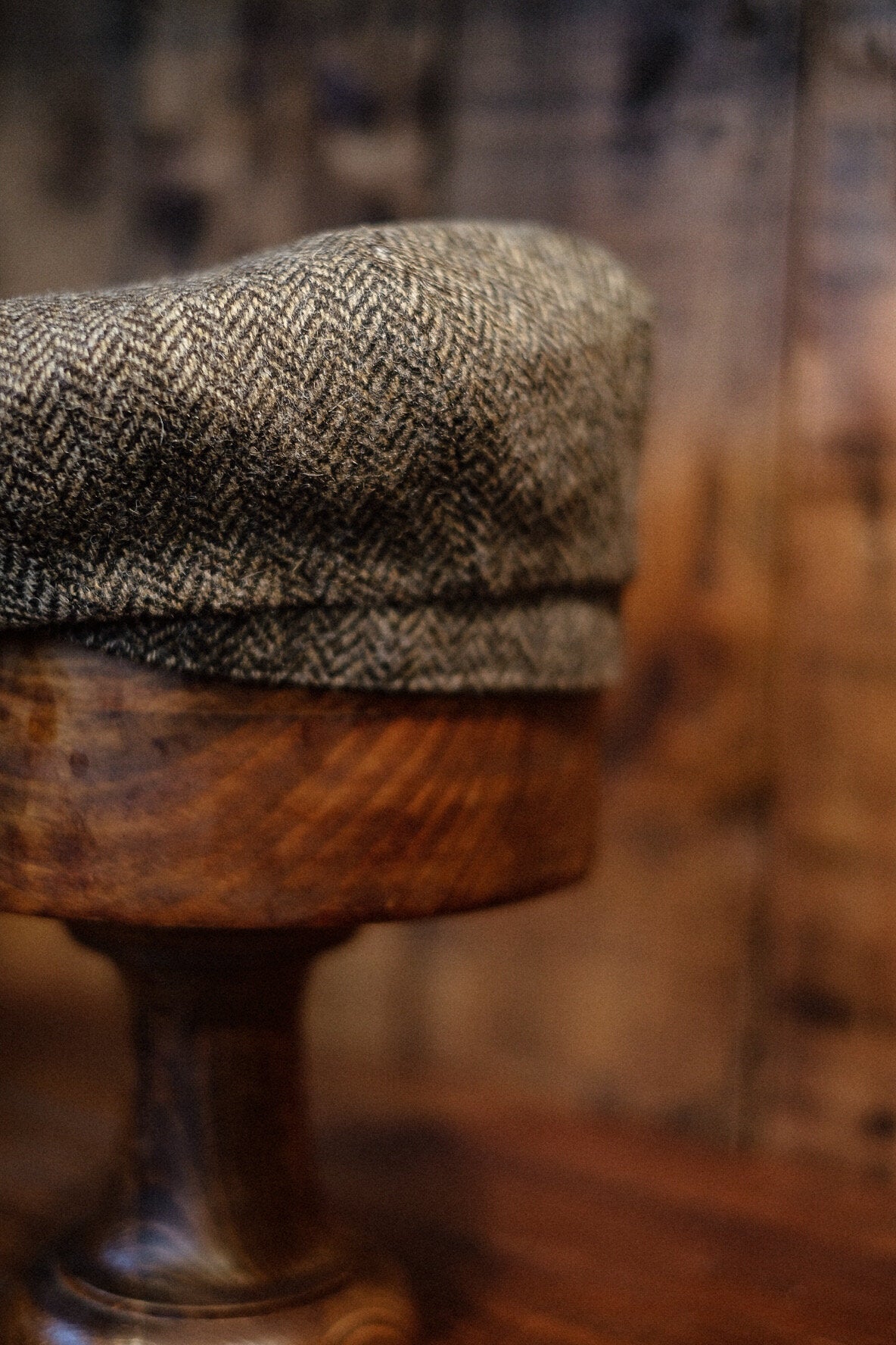 Gower Baker Boy - (Mid-Width) Light Brown Herringbone