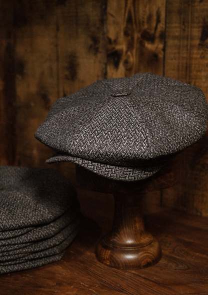 Grafton Baker Boy - (Wide Width) Lightweight Italian Wool - Grey