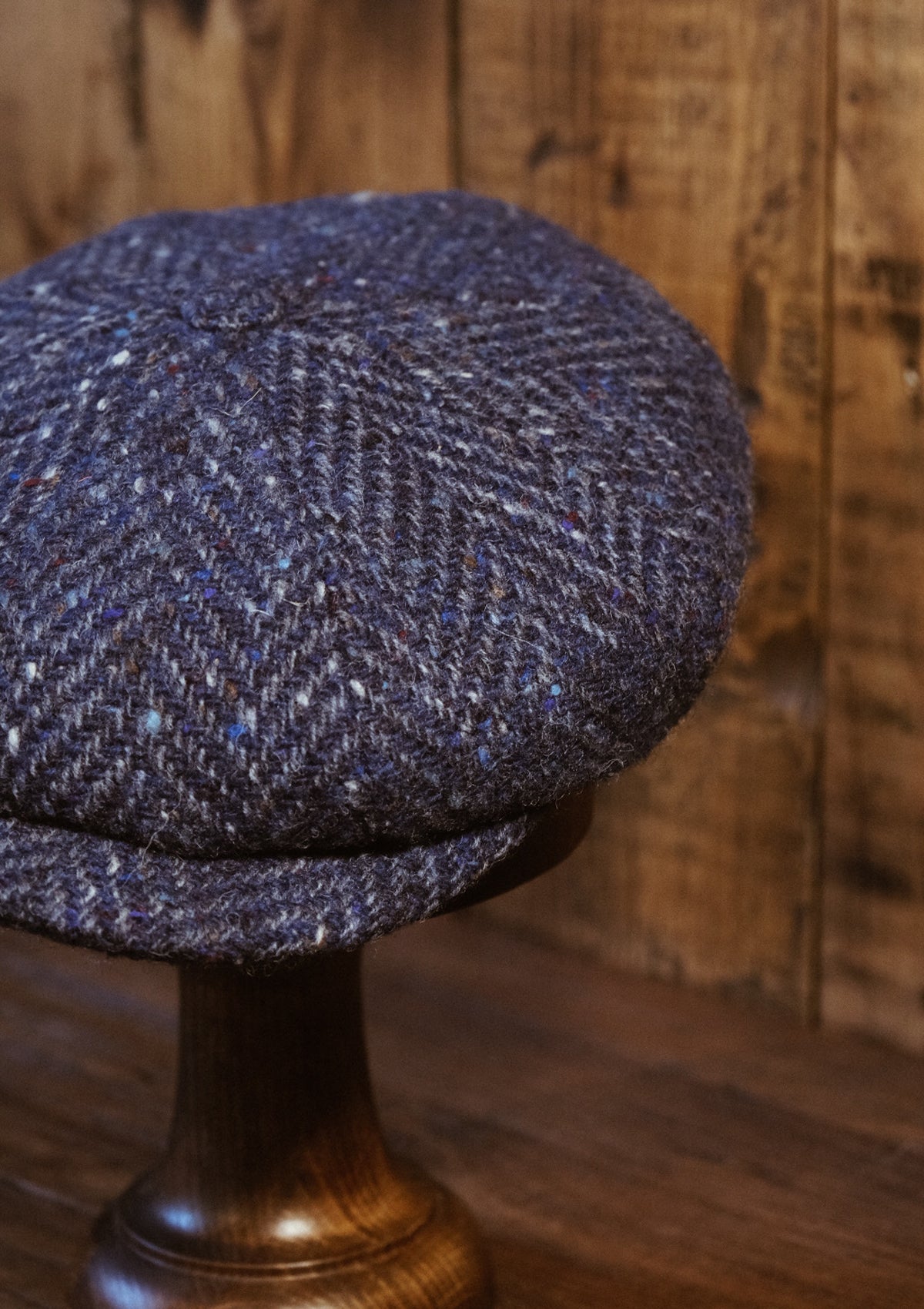 Newman Baker Boy - (Mid-Width) Navy Fleck Herringbone