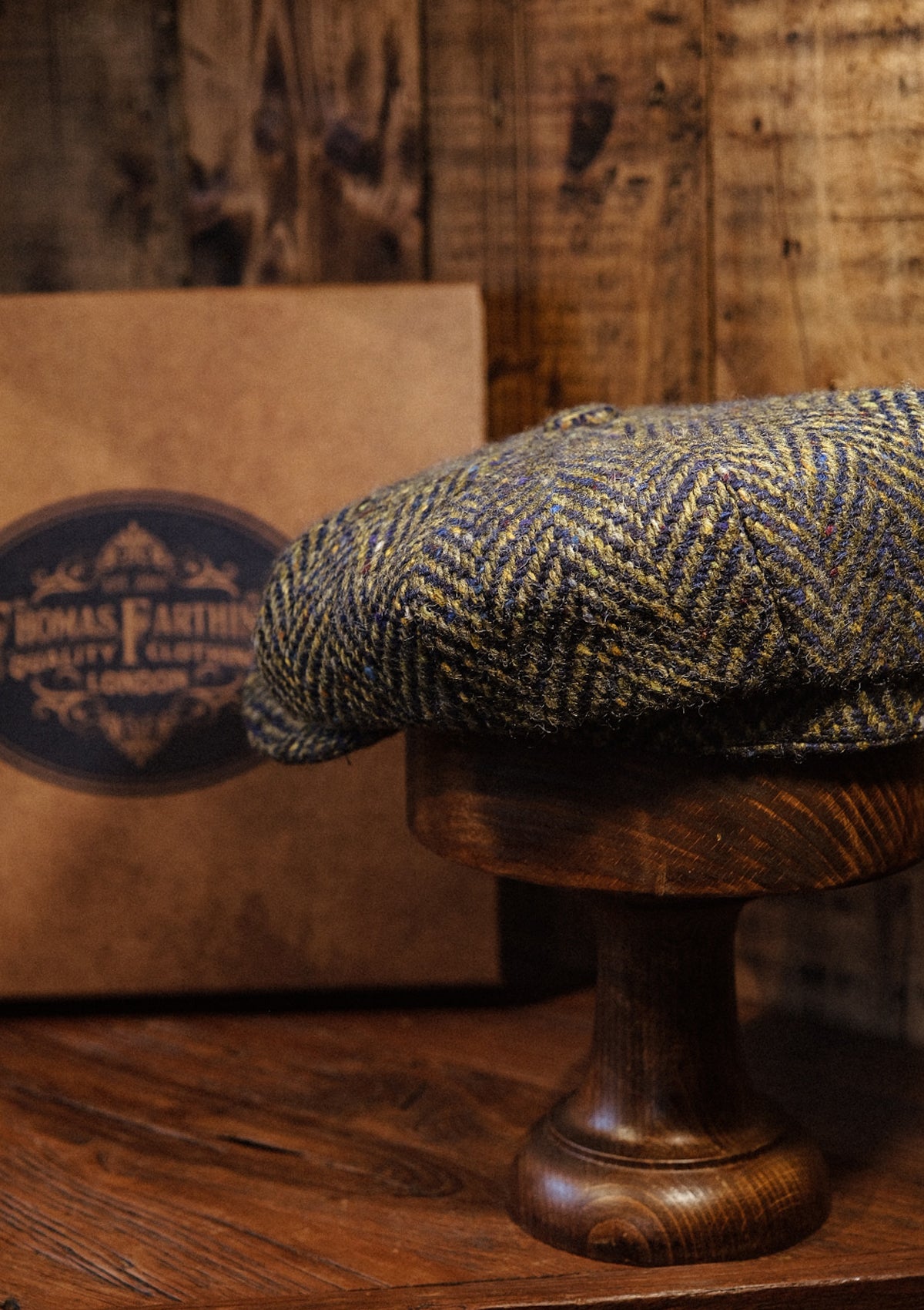 Newman Baker Boy - (Mid-Width) Navy & Green Donegal Tweed