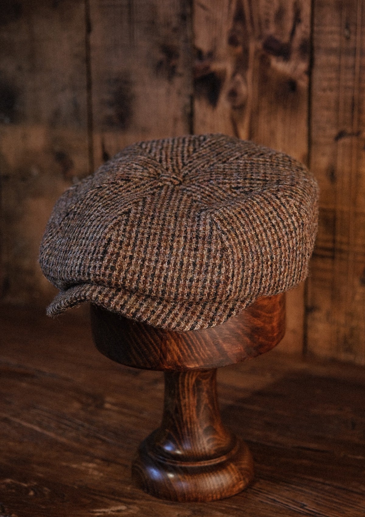 Ridgmount Baker Boy (Narrow Width) Pine Harris Tweed