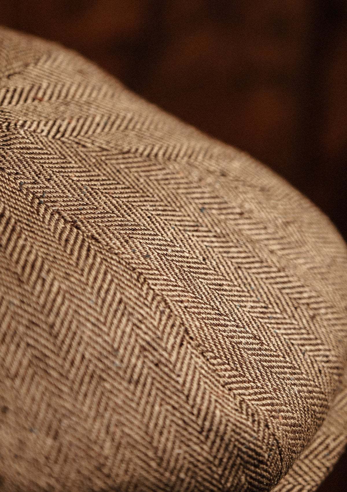 Ridgmount Baker Boy - (Narrow Width) Sand Herringbone Pure Silk