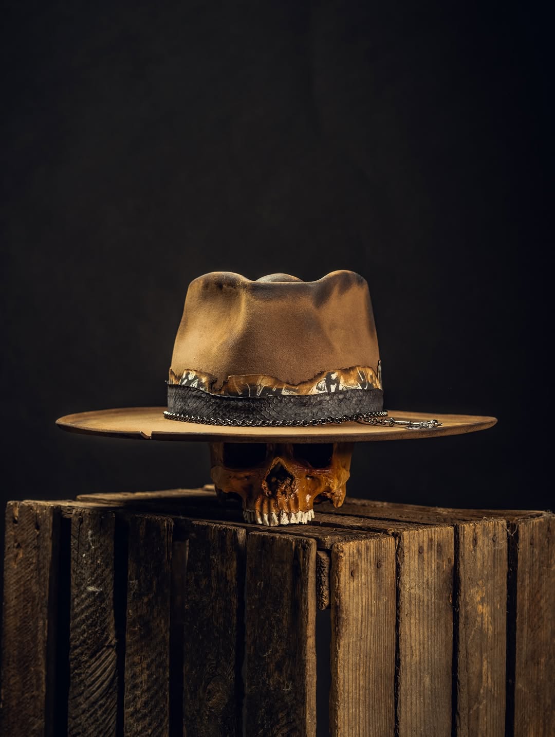 Vintage Skull Rancher Hat