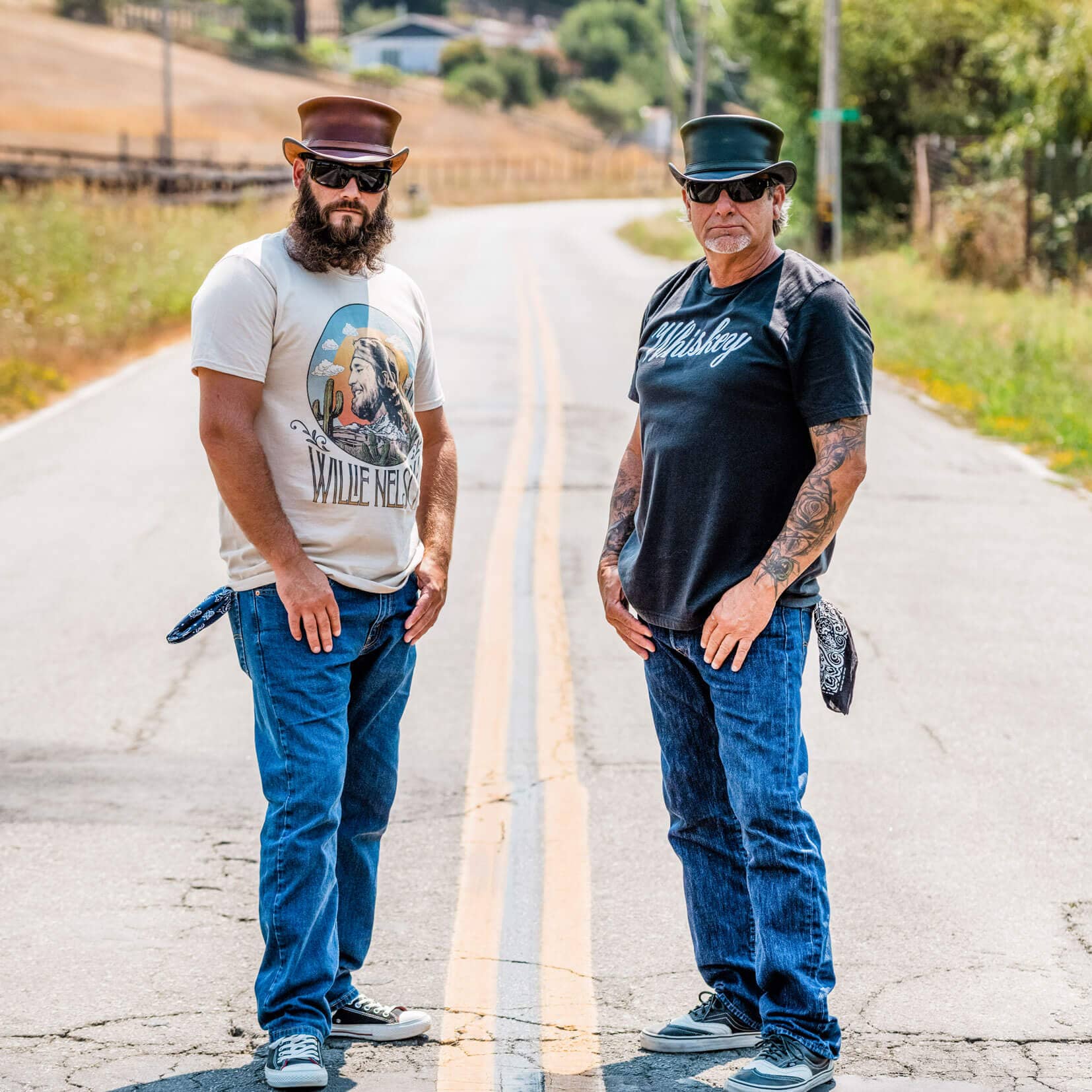 HAMPTON - MENS LEATHER TOP HAT