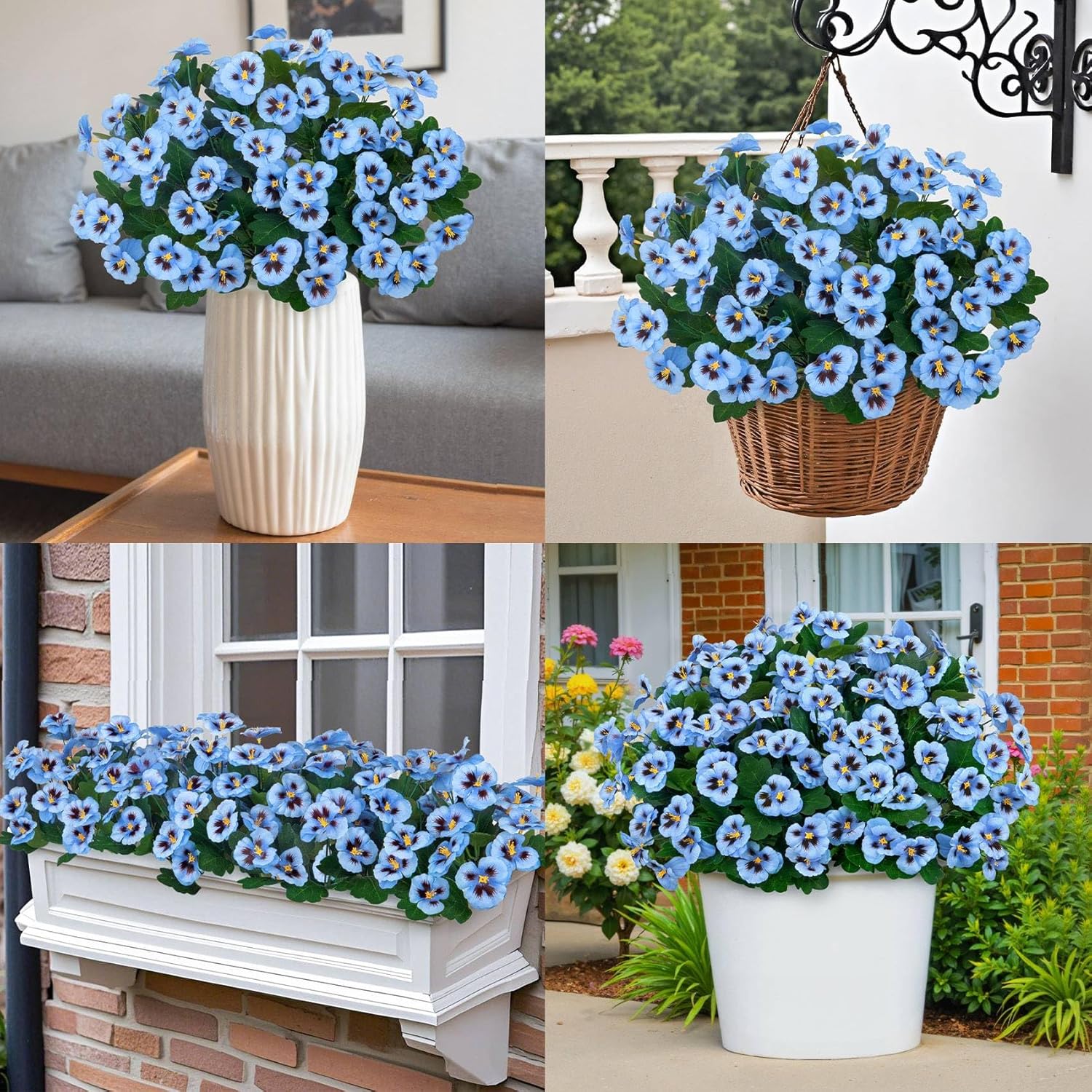 💥Last Day Each Only $2.49💐Artificial Pansy Flowers - UV resistant, Waterproof, Windproof