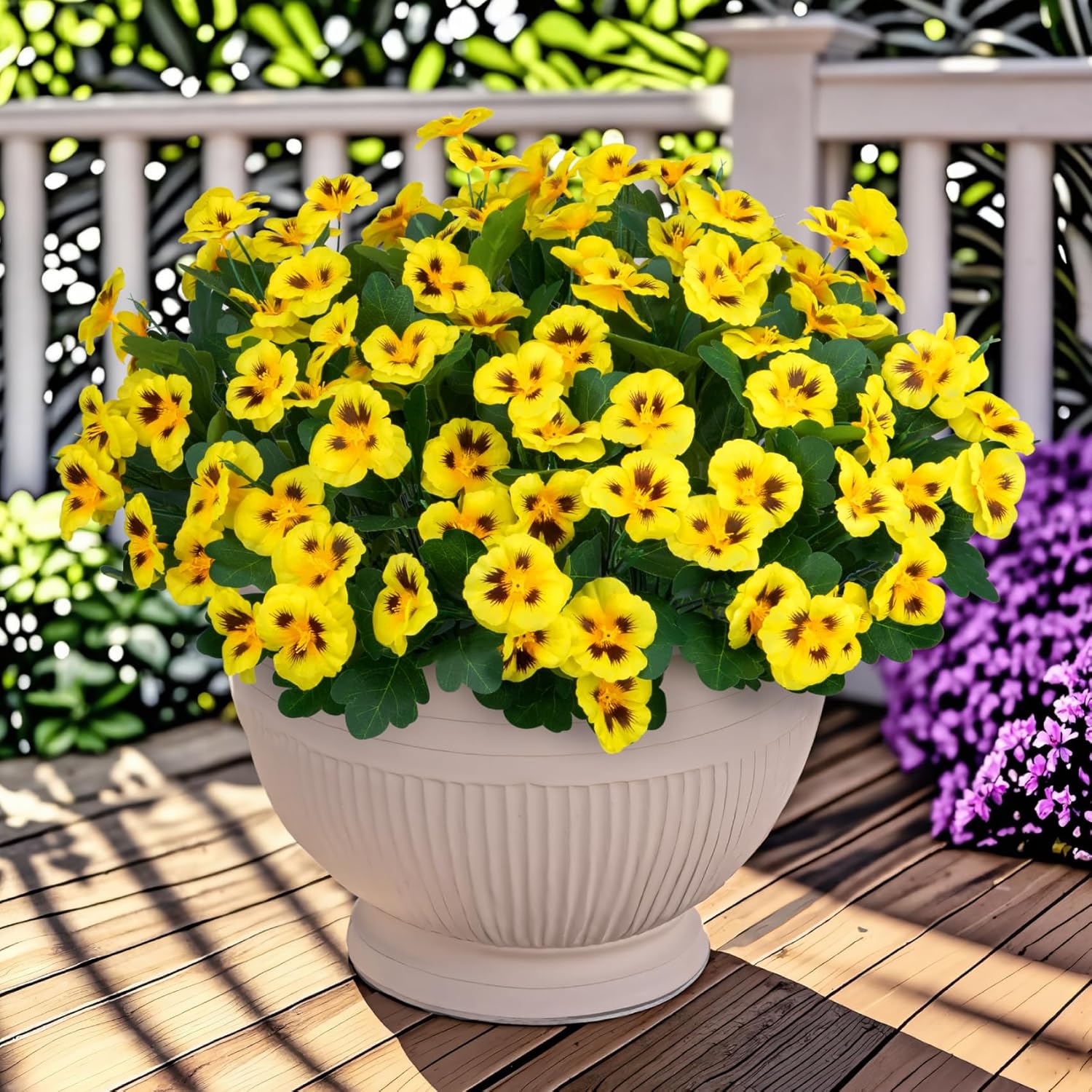 💥Last Day Each Only $2.49💐Artificial Pansy Flowers - UV resistant, Waterproof, Windproof