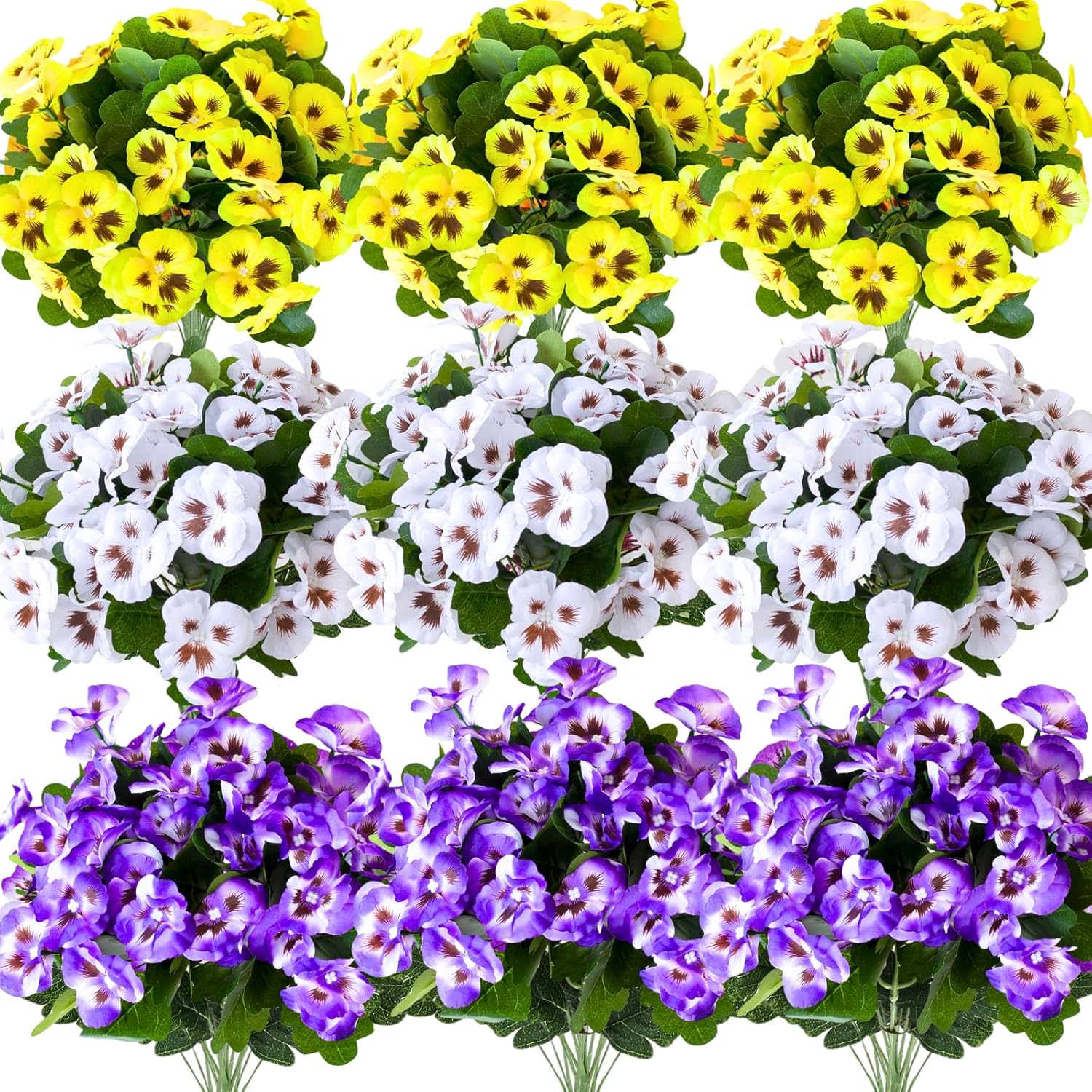 💥Last Day Each Only $2.49💐Artificial Pansy Flowers - UV resistant, Waterproof, Windproof