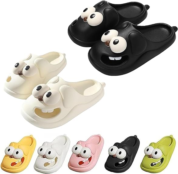 3D Big Eye Dog Fun Cartoon Package Head Eva Slippers