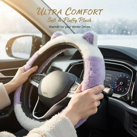 🔥Puha plüss kormánytakaró