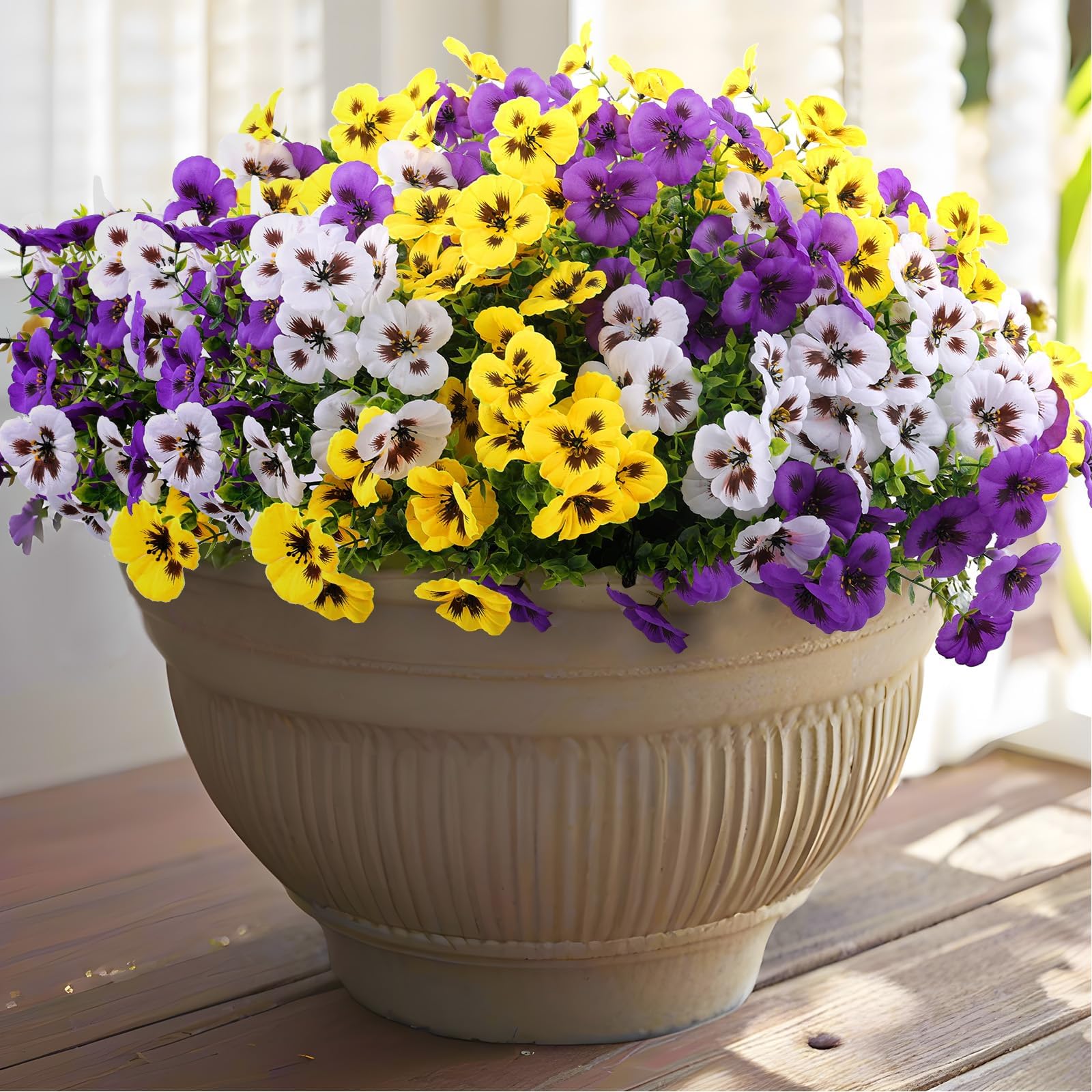 🔥On Sale🔥Artificial Fake Pansy Flowers - - UV resistant, Waterproof, Windproof