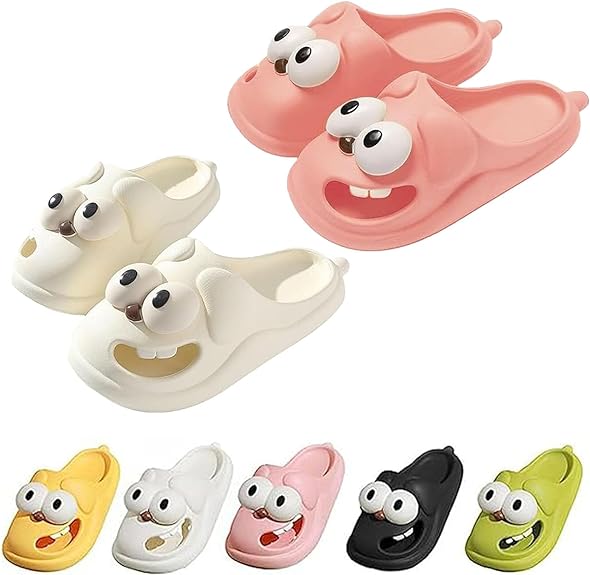 3D Big Eye Dog Fun Cartoon Package Head Eva Slippers