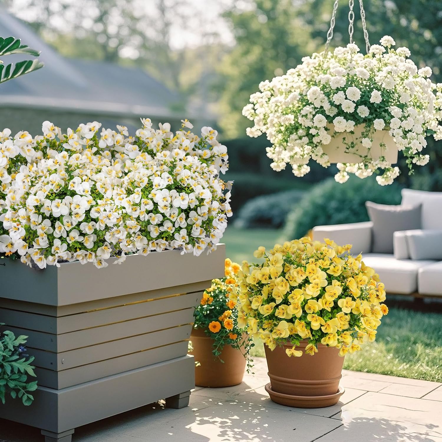 💥Last Day Each Only $2.99💐Artificial Pansy Flowers - UV resistant, Waterproof, Windproof