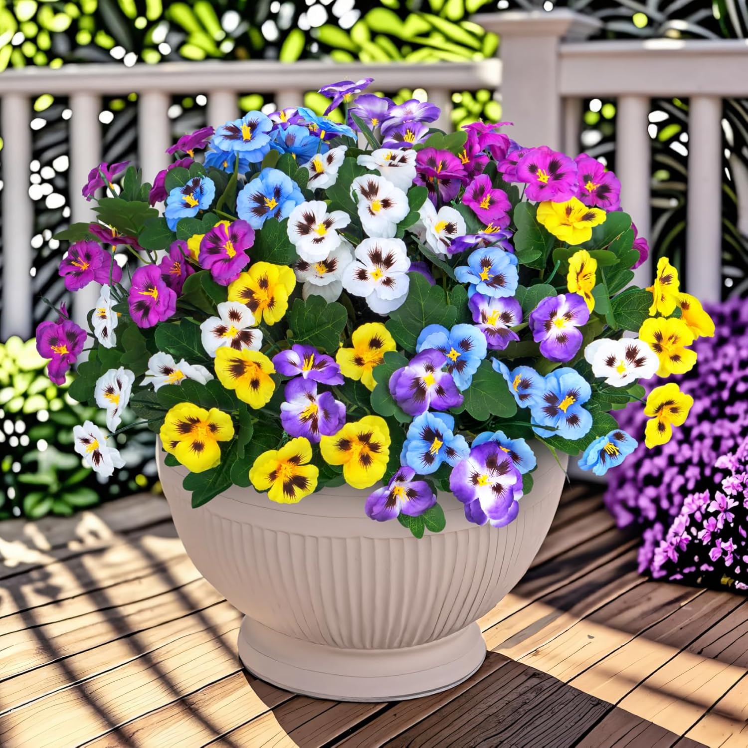 💥Last Day Each Only $2.49💐Artificial Pansy Flowers - UV resistant, Waterproof, Windproof