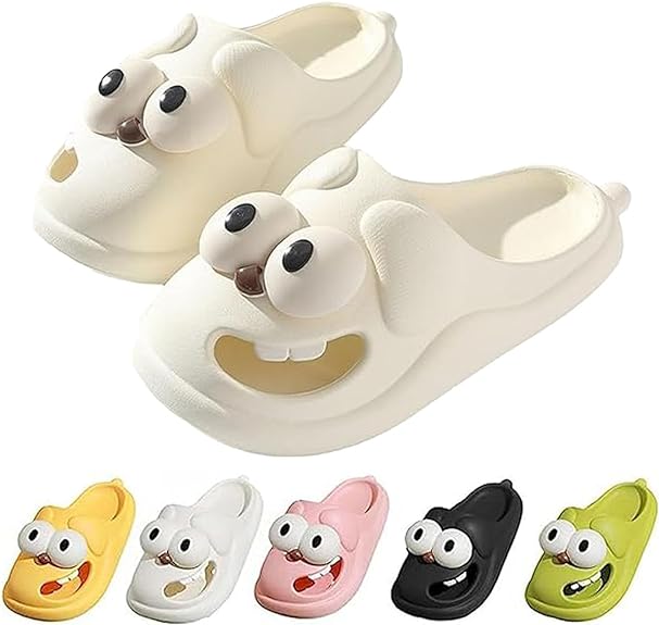 3D Big Eye Dog Fun Cartoon Package Head Eva Slippers