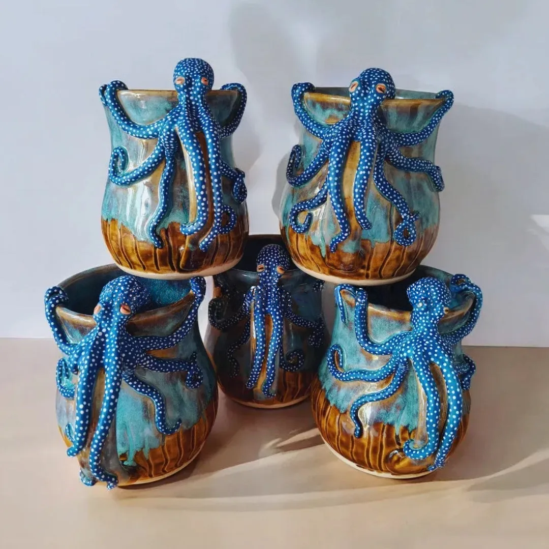 🐙Handmade Octopus Mug