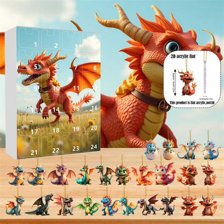 Dragon Advent Calendar 2025 – Countdown to Christmas with 24 Dragon Ornaments 🐉🎄
