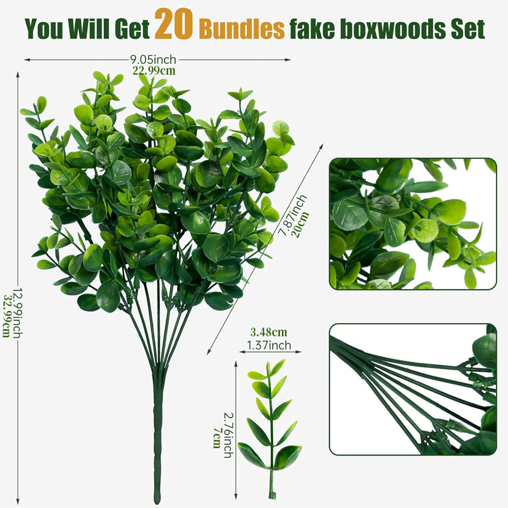 🌿Outdoor Artificial Boxwood Shrubs