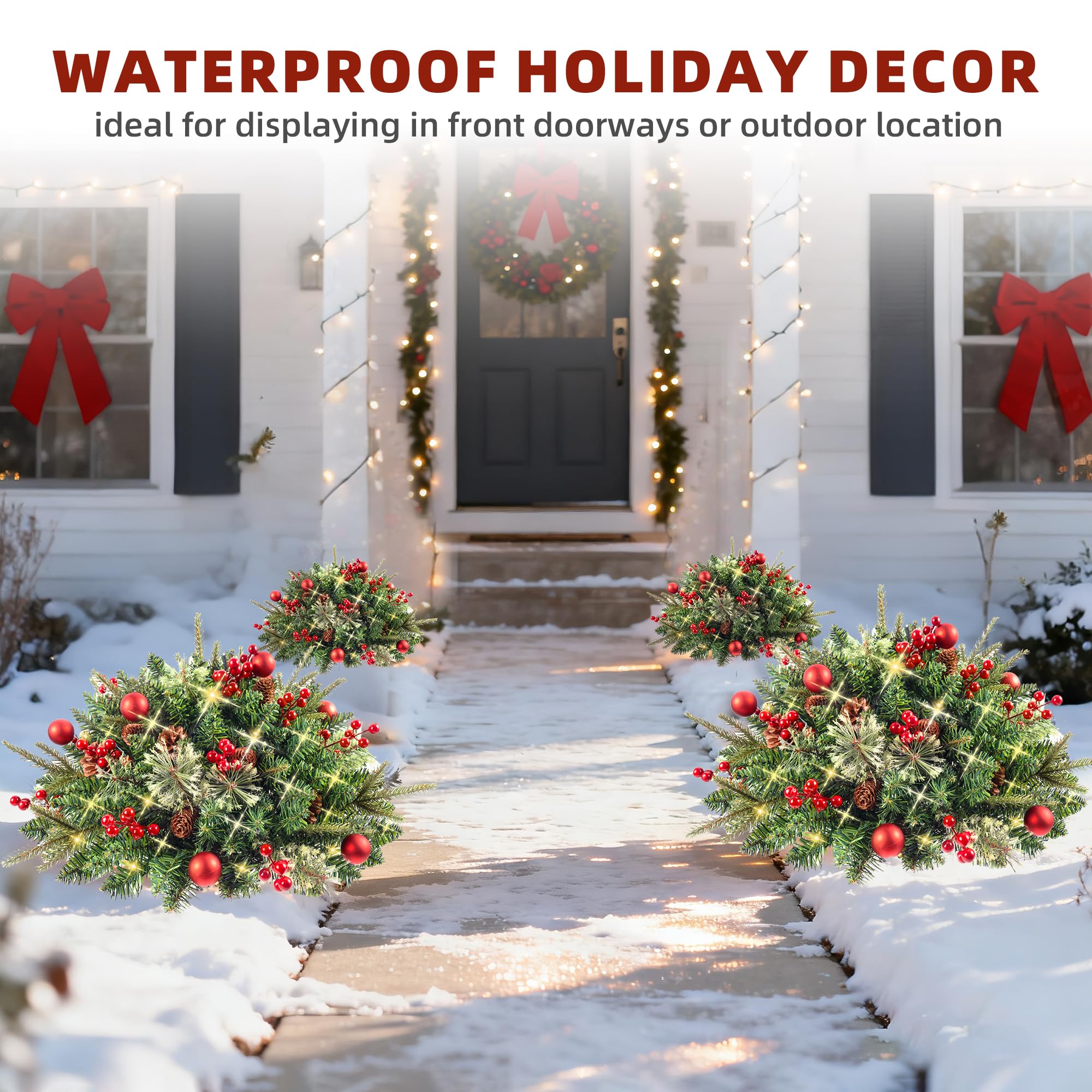 🎄Christmas Hot Sale🔥Pre-lit Artificial Christmas Tree Urn Filler💐