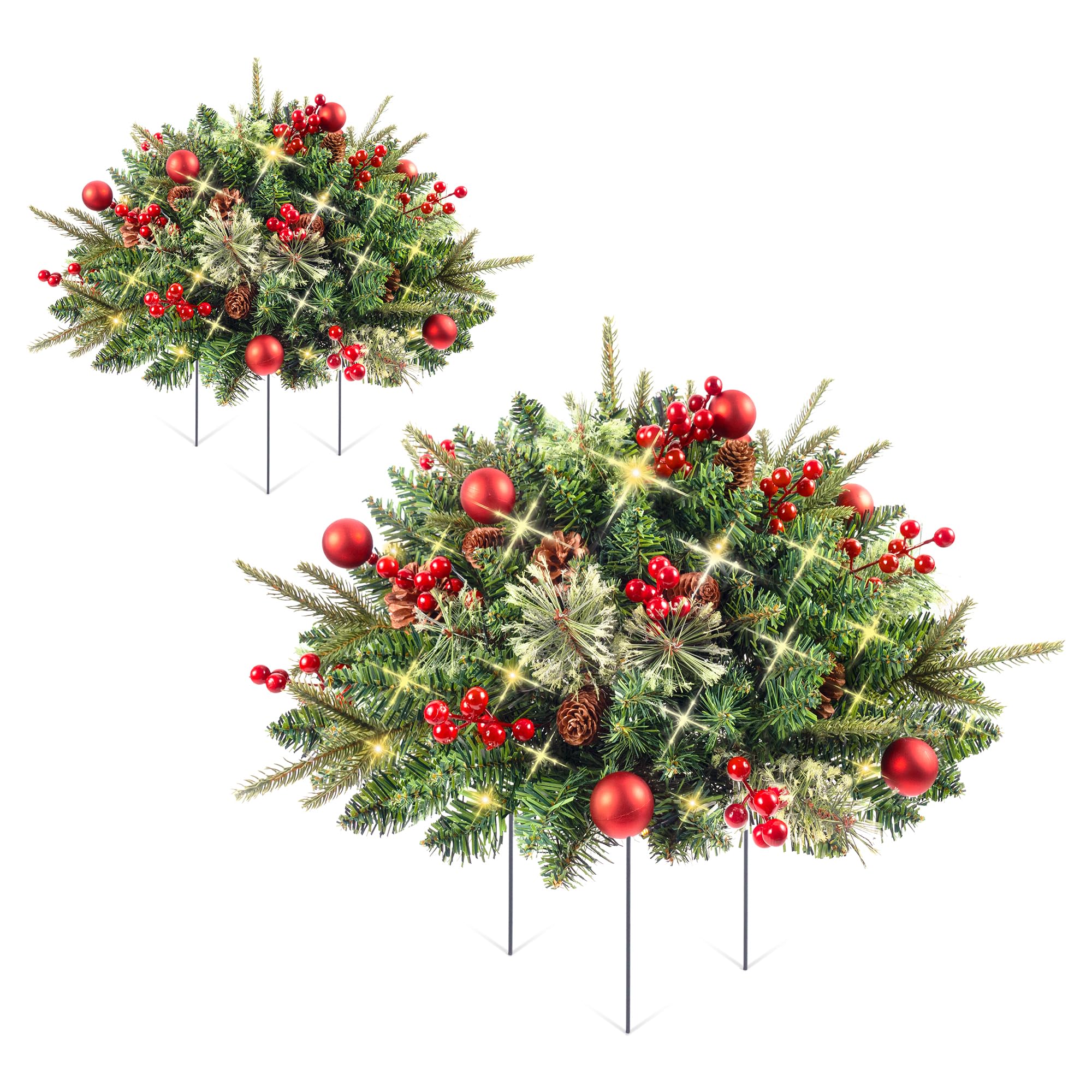 🎄Christmas Hot Sale🔥Pre-lit Artificial Christmas Tree Urn Filler💐