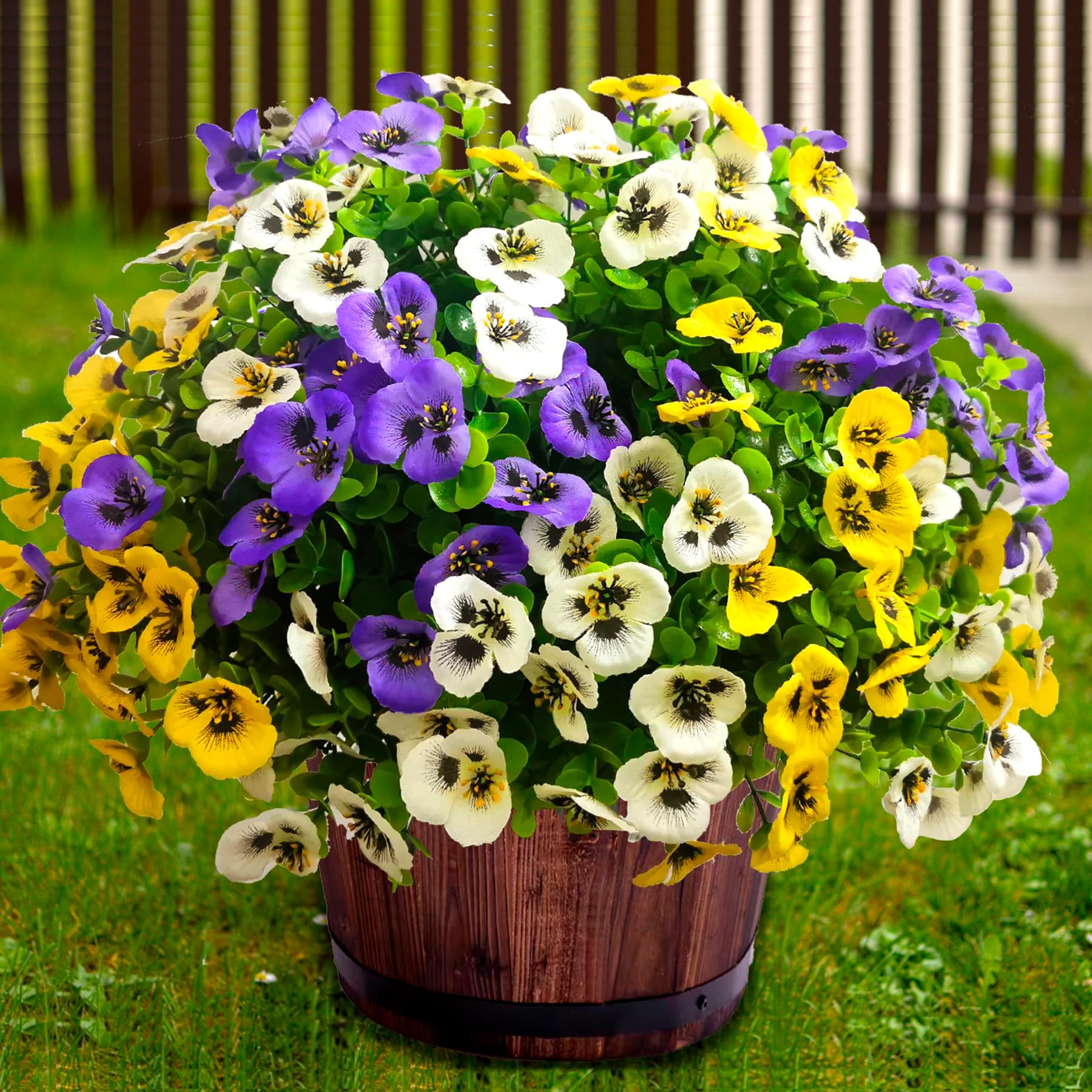 🔥On Sale🔥Artificial Fake Pansy Flowers - - UV resistant, Waterproof, Windproof