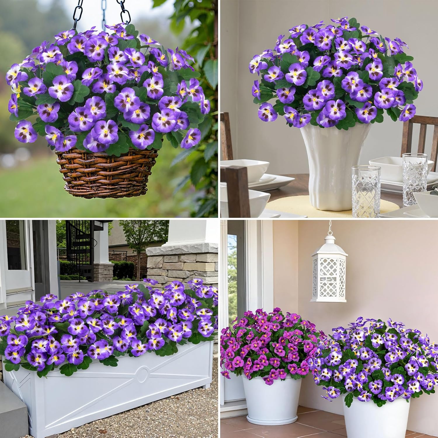 💥Last Day Each Only $2.49💐Artificial Pansy Flowers - UV resistant, Waterproof, Windproof
