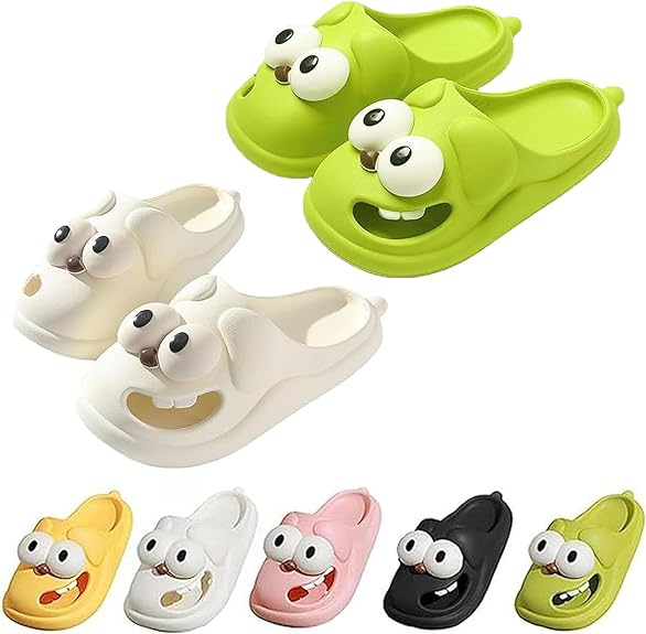 3D Big Eye Dog Fun Cartoon Package Head Eva Slippers