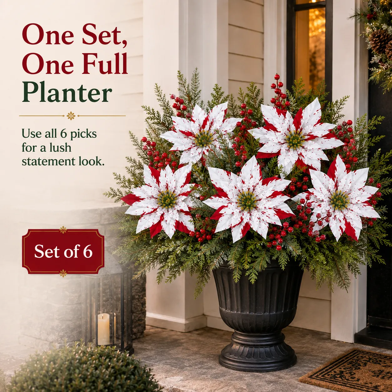 ❀Last Day 50% OFF🔥Christmas Poinsettia Planter Inserts